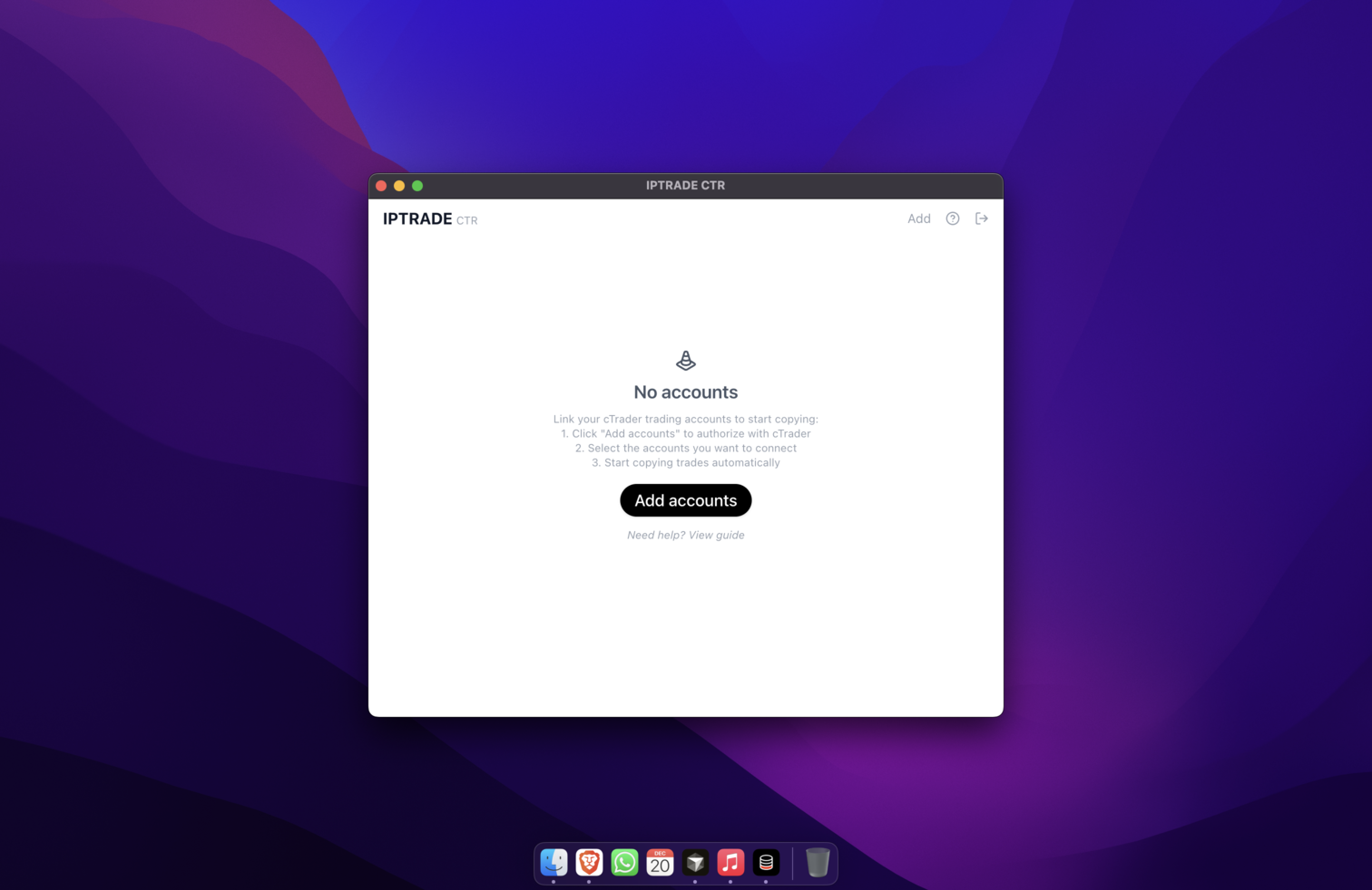 Step 3: Connect cTrader Accounts