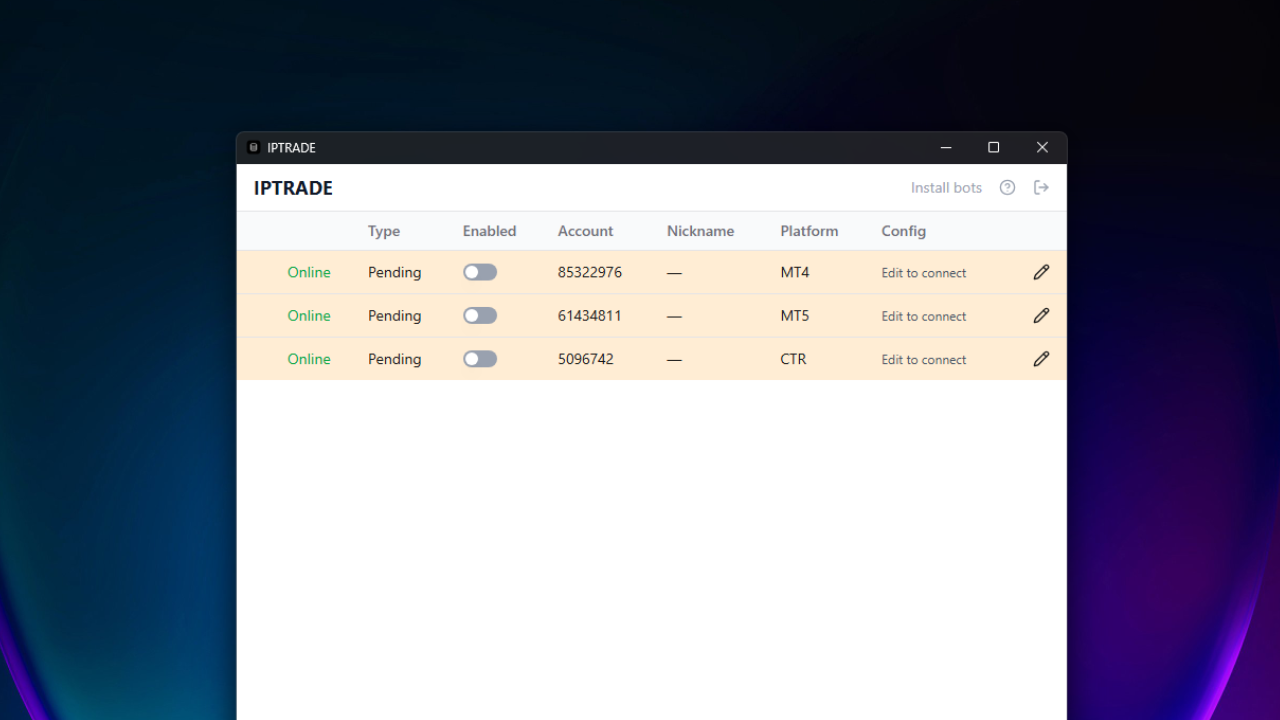 Step 3 - Install IPTRADE Bots