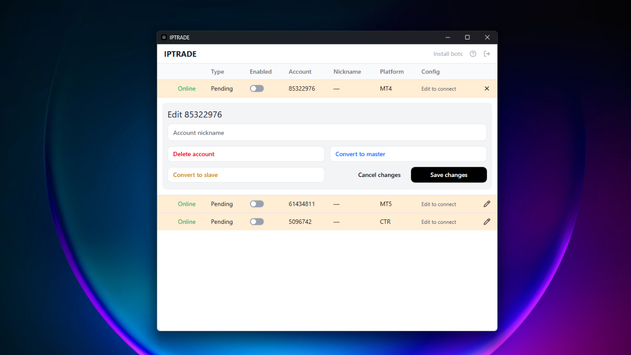 Step 4 - Configure Accounts